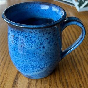 Blue handmade mug